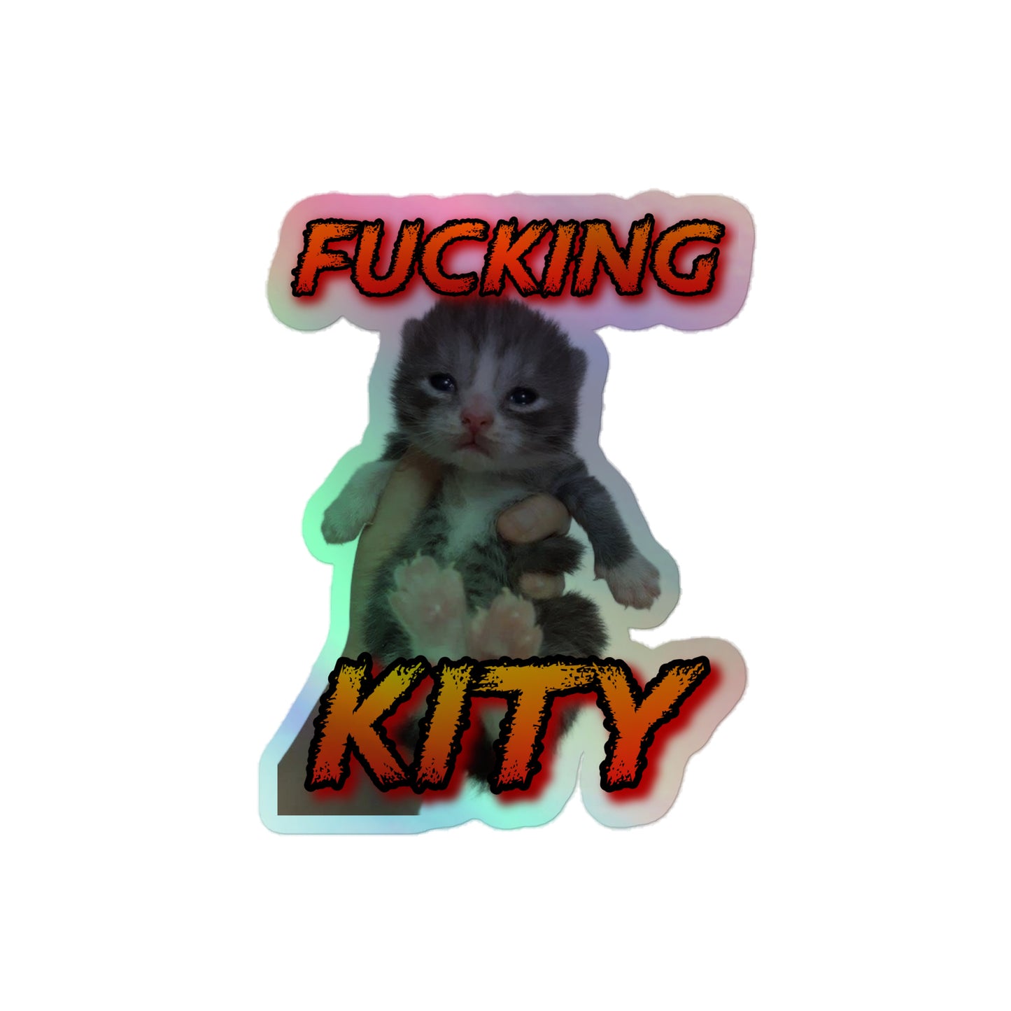 Kitty Holographic Sticker