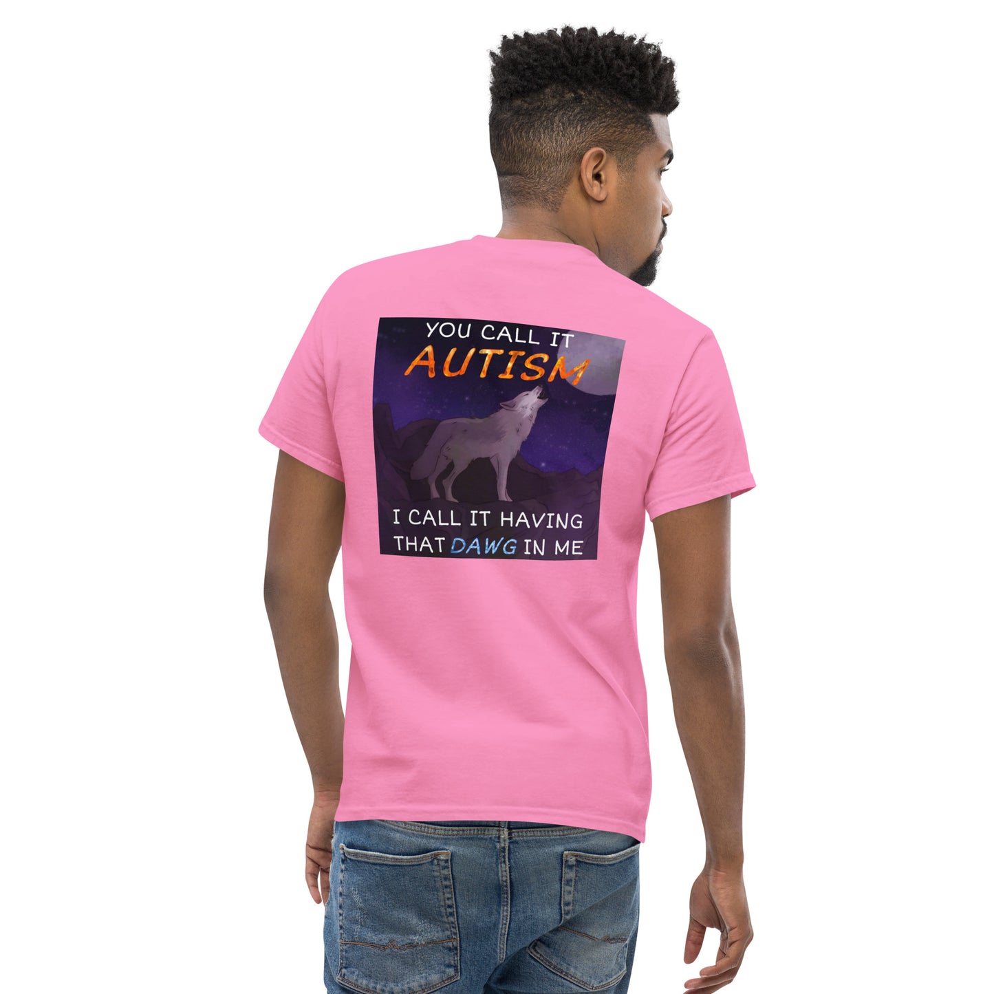 Autism Dawg Back Print Cringey Tee