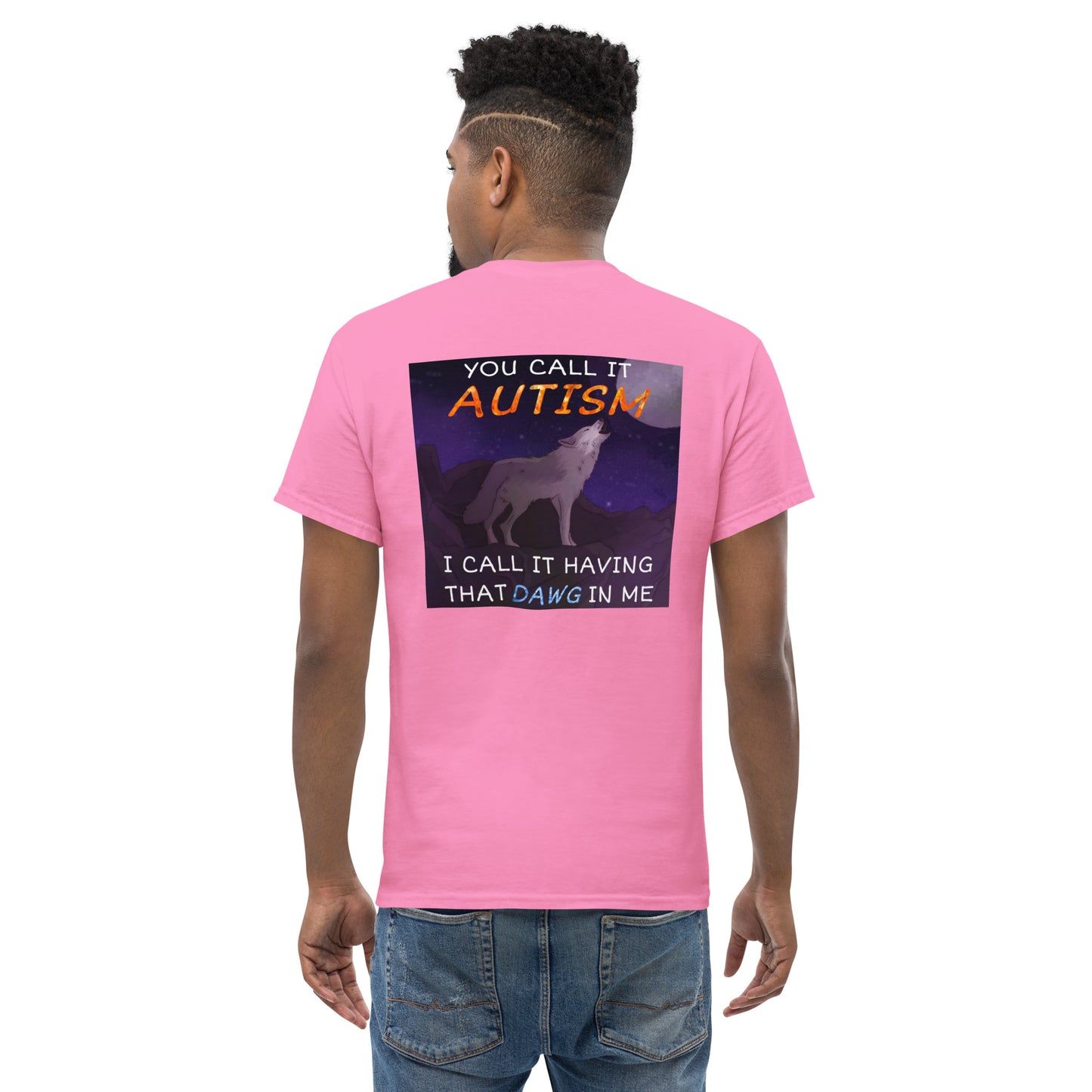 Autism Dawg Back Print Cringey Tee