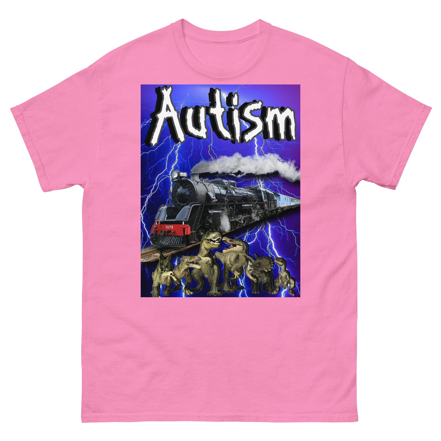 Autism Train & Dino Cringey Tee