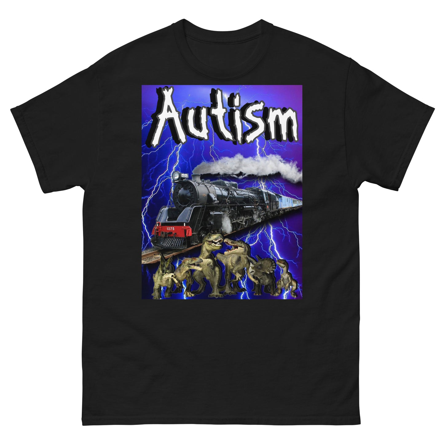 Autism Train & Dino Cringey Tee