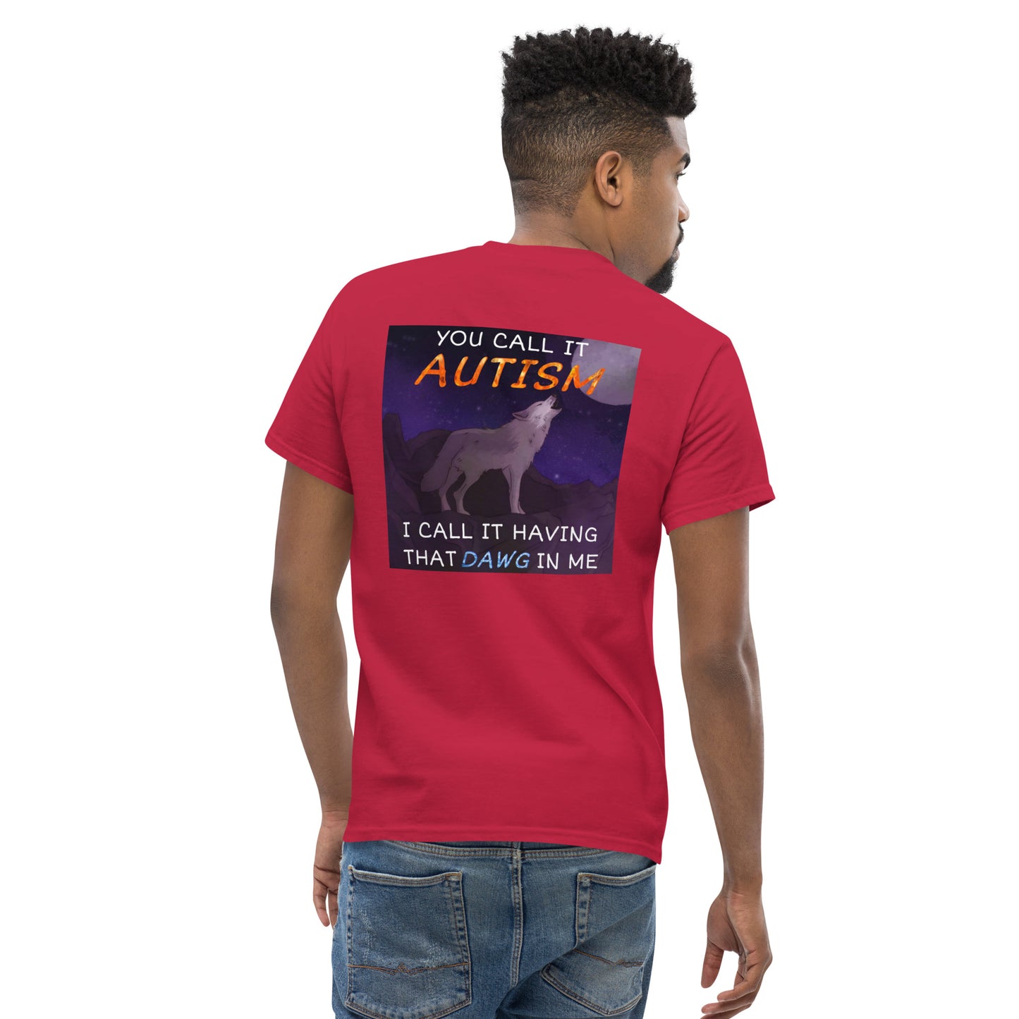 Autism Dawg Back Print Cringey Tee