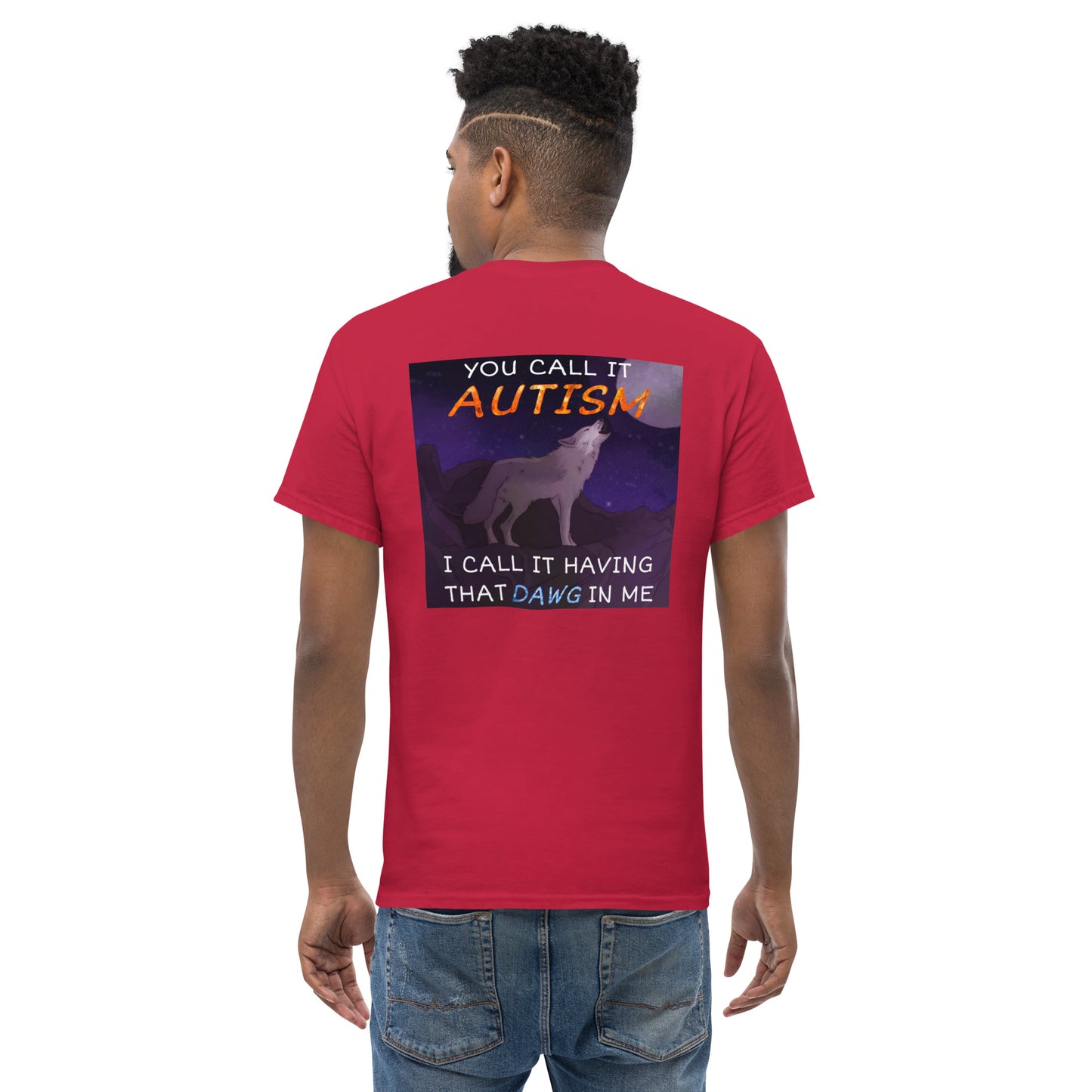 Autism Dawg Back Print Cringey Tee
