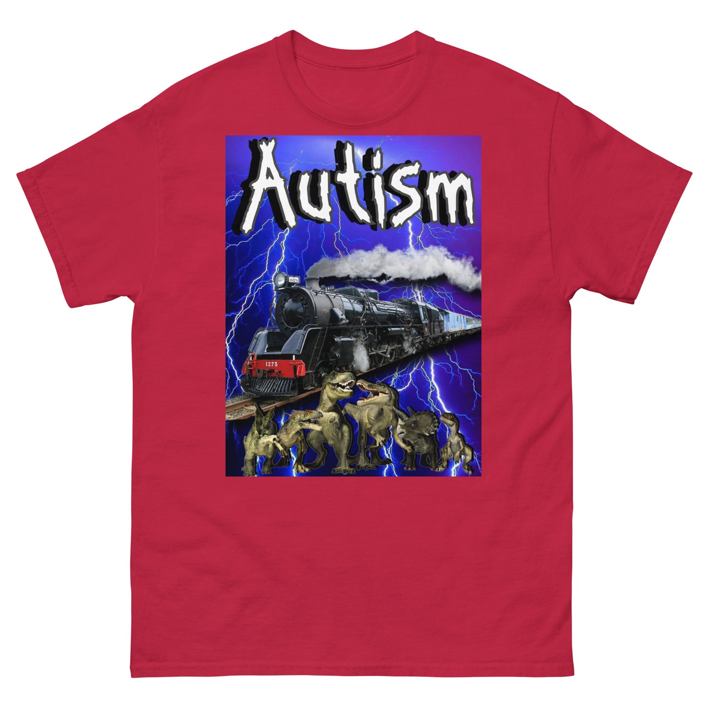 Autism Train & Dino Cringey Tee