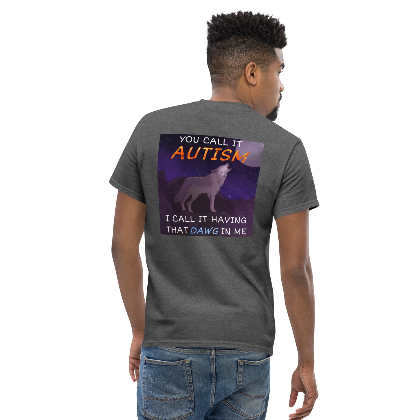 Autism Dawg Back Print Cringey Tee