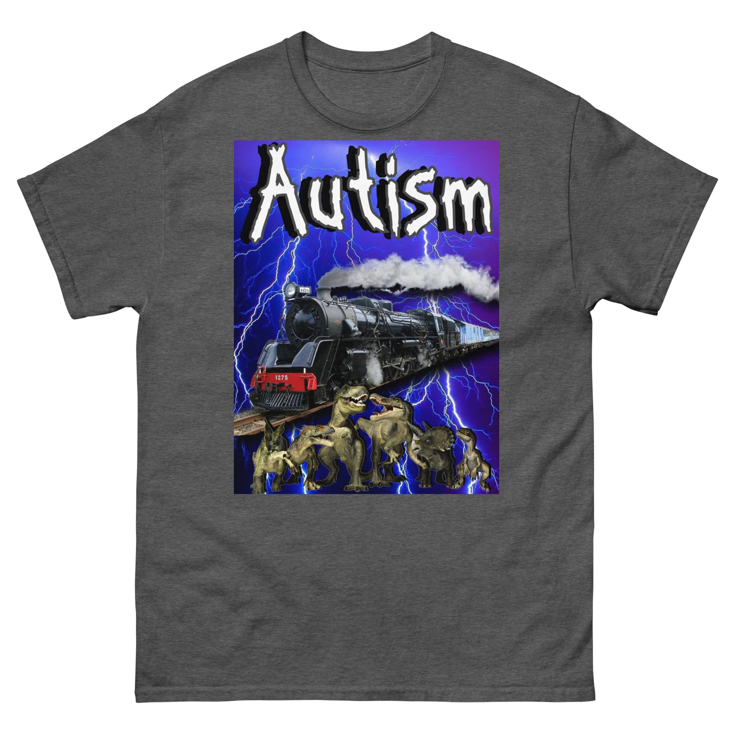 Autism Train & Dino Cringey Tee