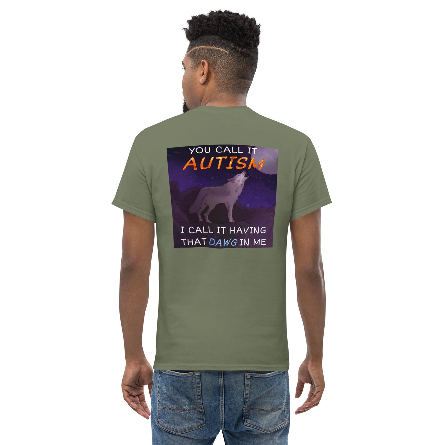 Autism Dawg Back Print Cringey Tee