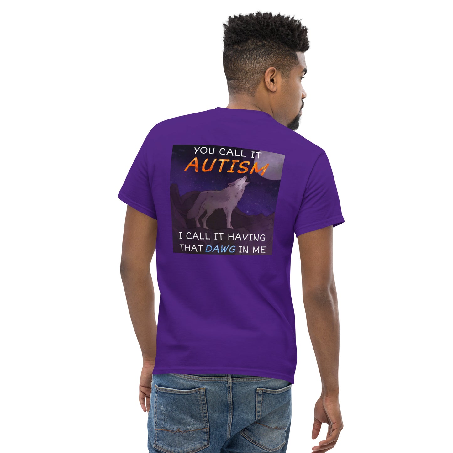 Autism Dawg Back Print Cringey Tee