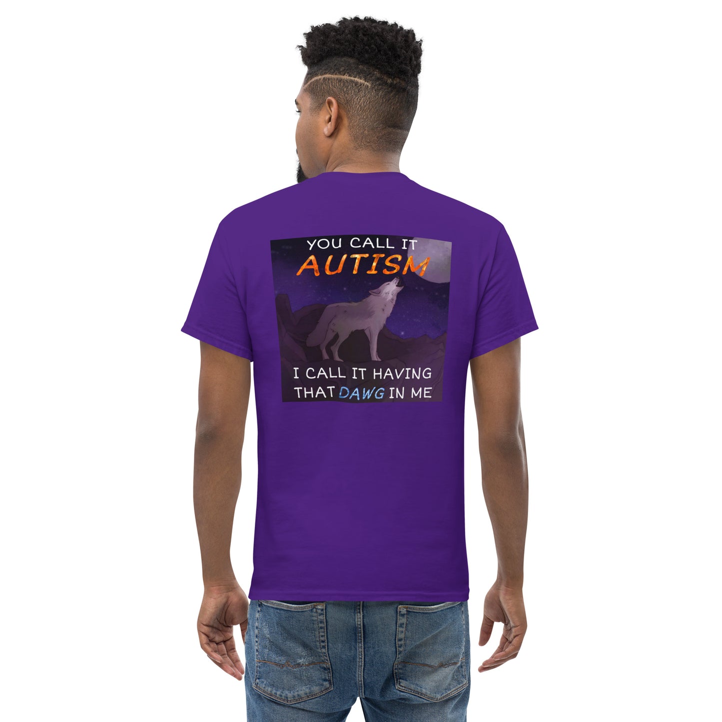 Autism Dawg Back Print Cringey Tee