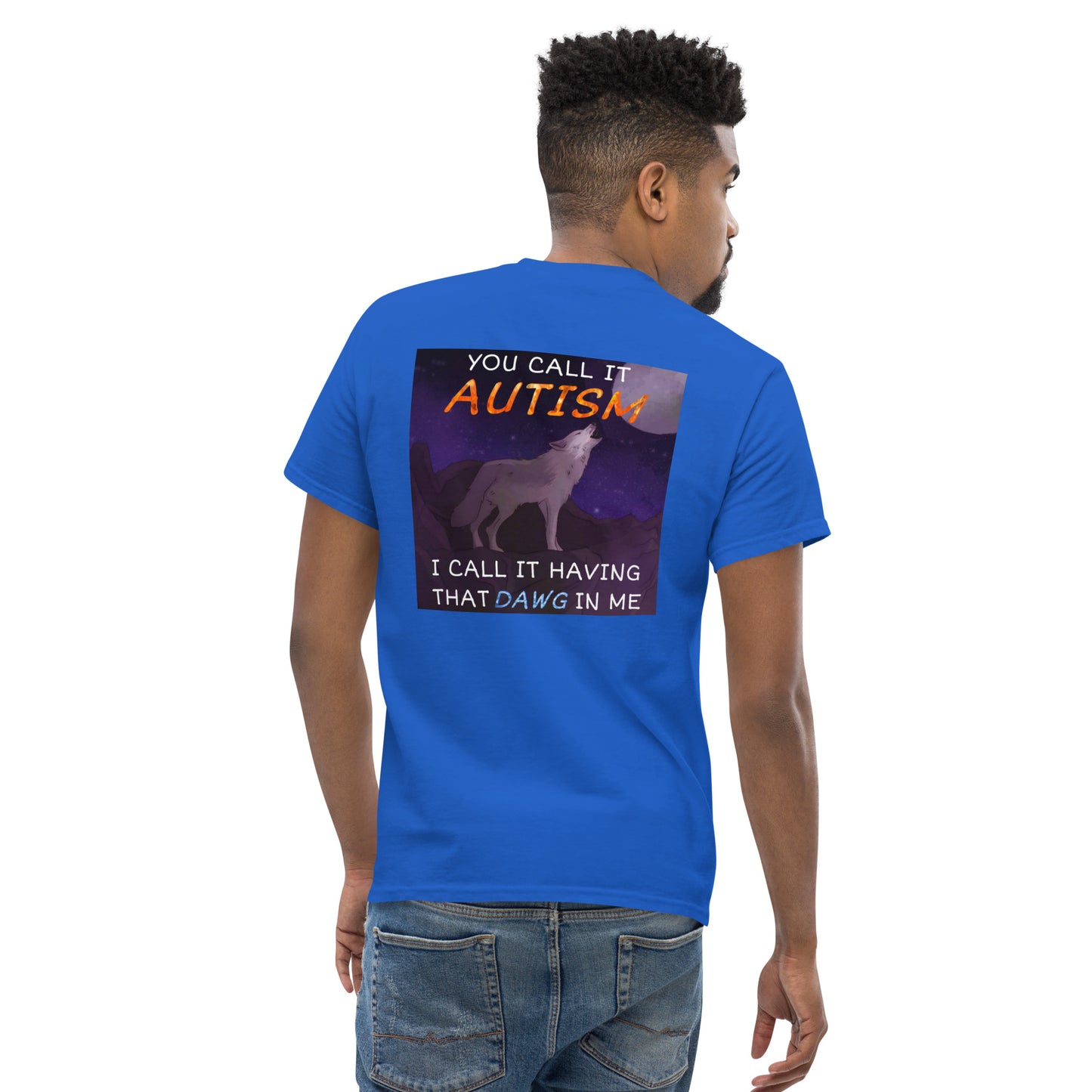 Autism Dawg Back Print Cringey Tee