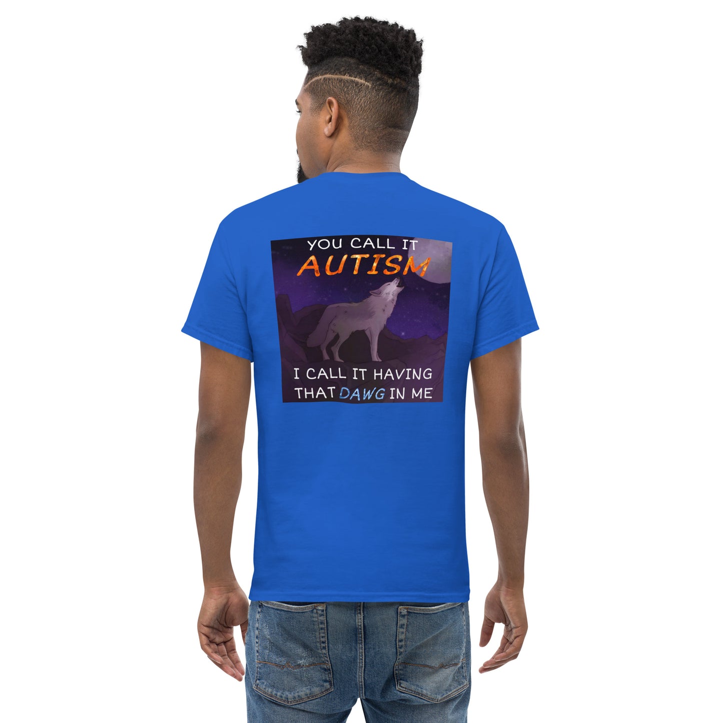 Autism Dawg Back Print Cringey Tee