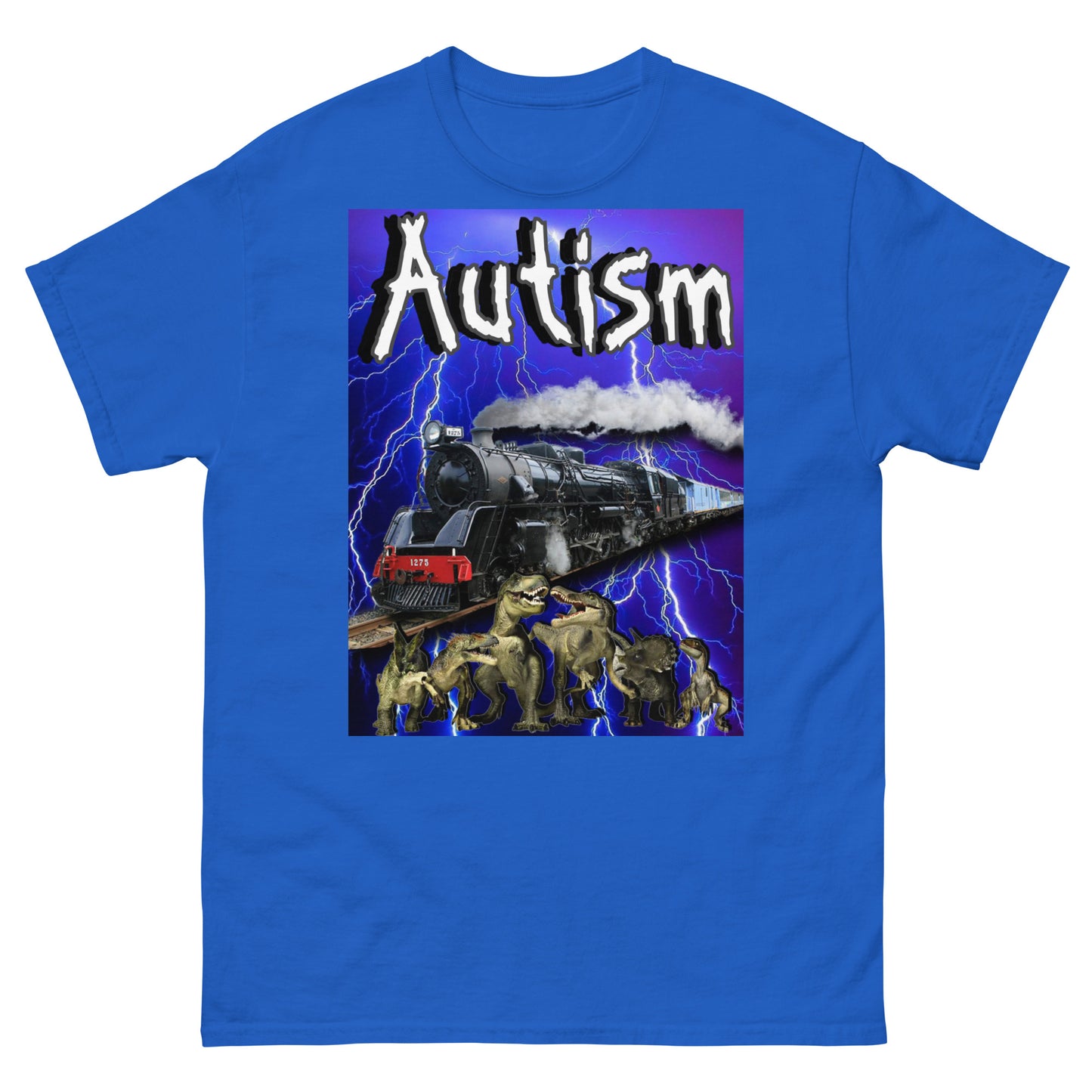 Autism Train & Dino Cringey Tee