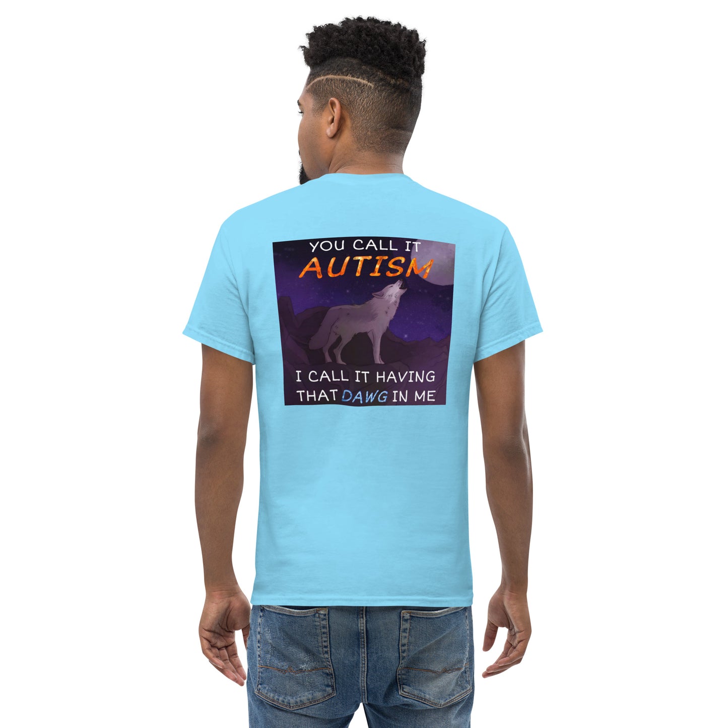 Autism Dawg Back Print Cringey Tee