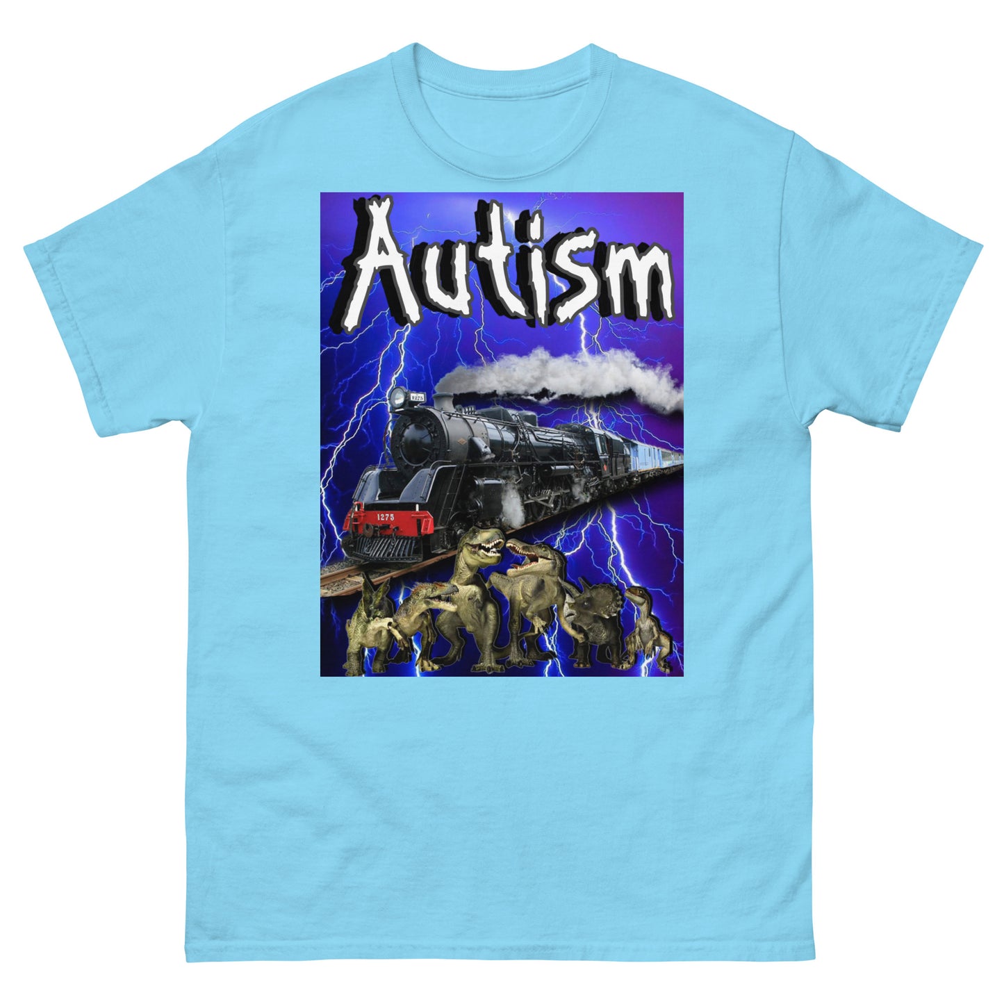 Autism Train & Dino Cringey Tee