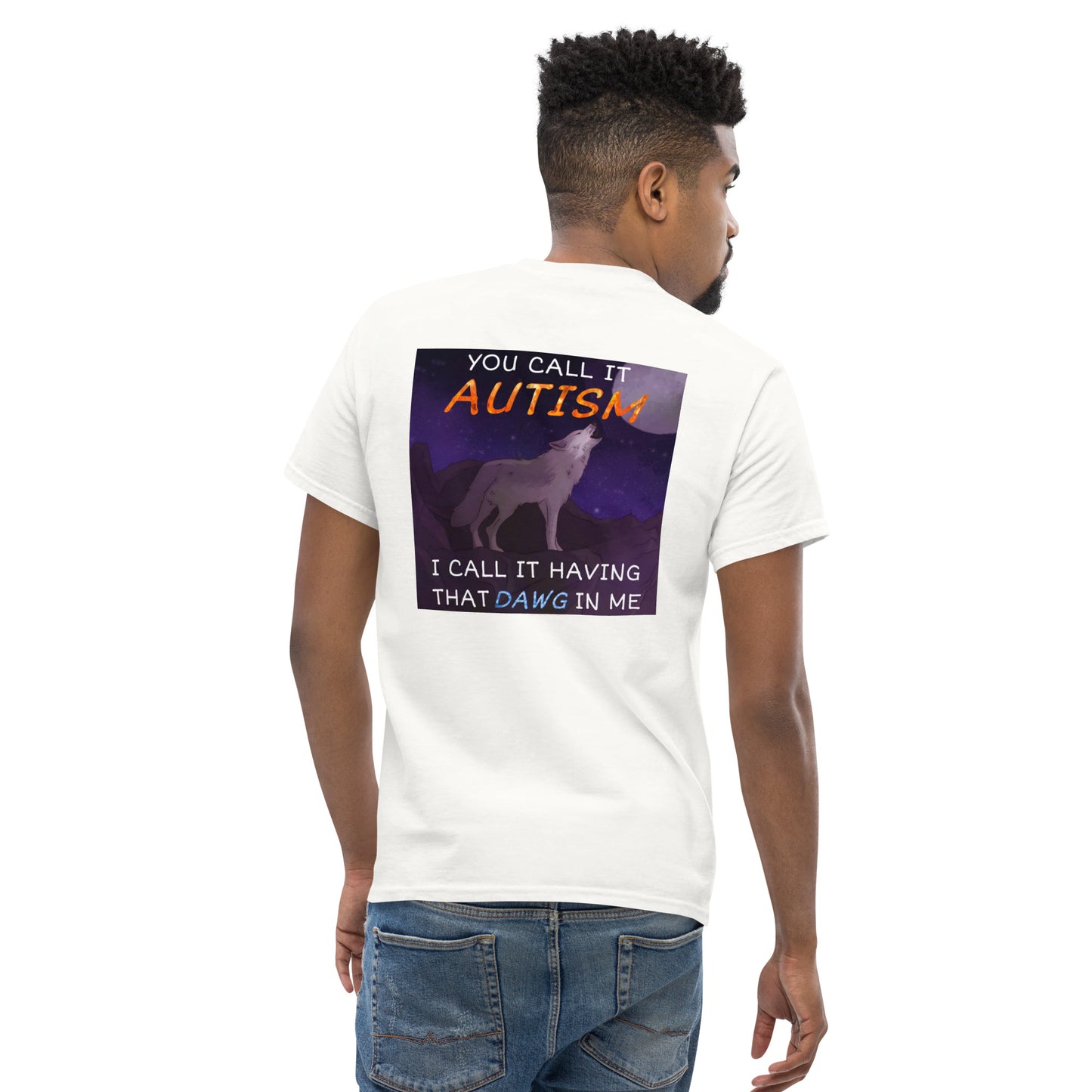 Autism Dawg Back Print Cringey Tee