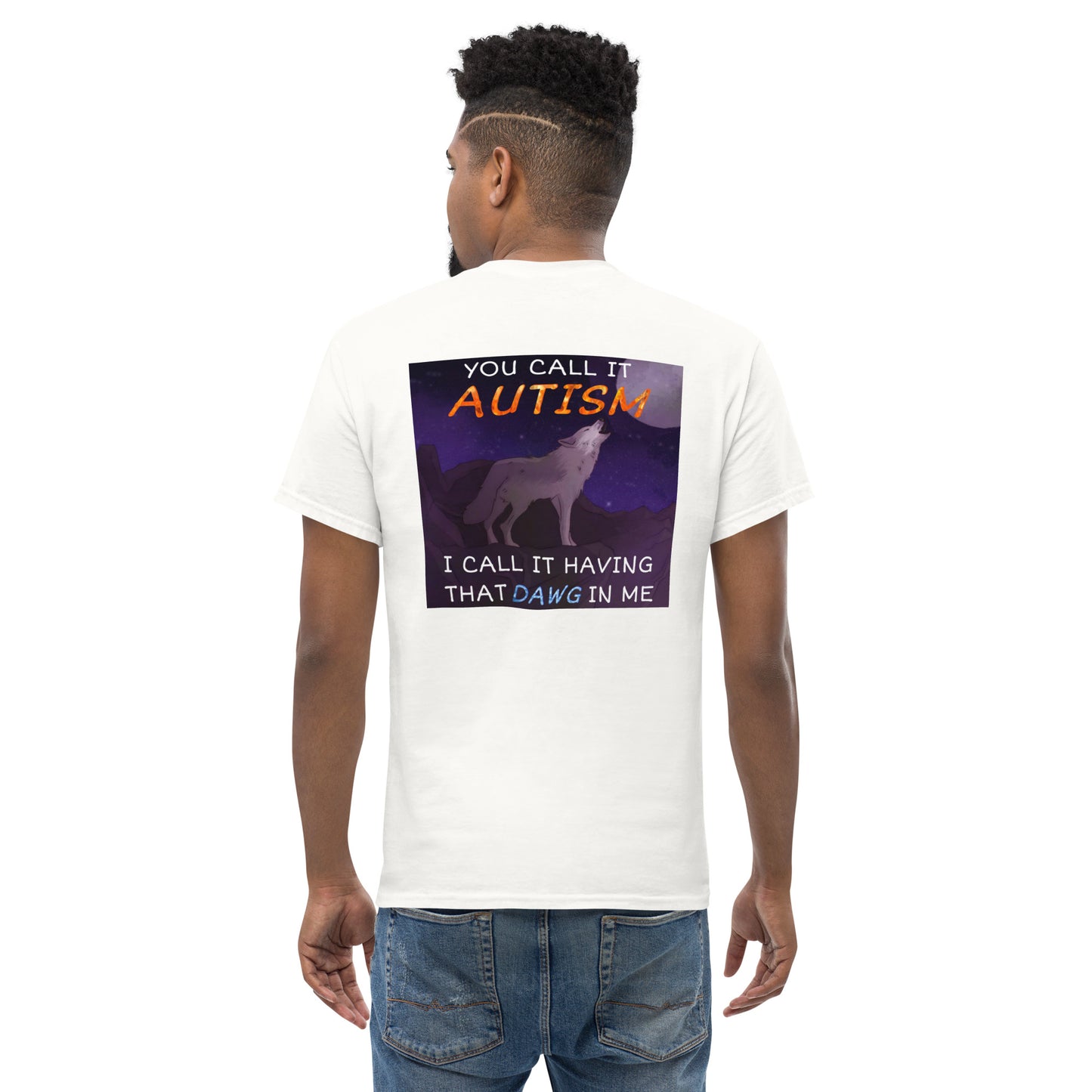Autism Dawg Back Print Cringey Tee