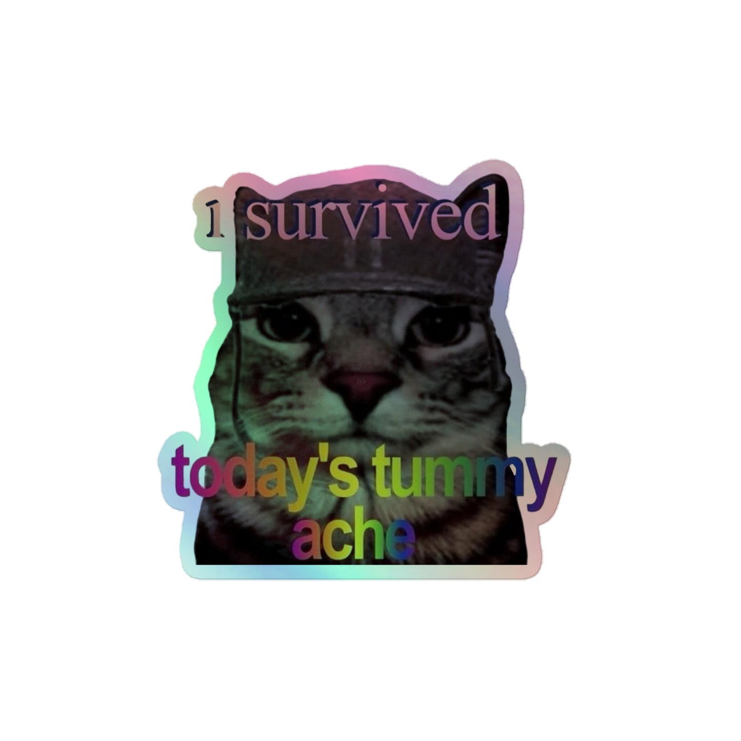 i survived todays tummy ache sticker