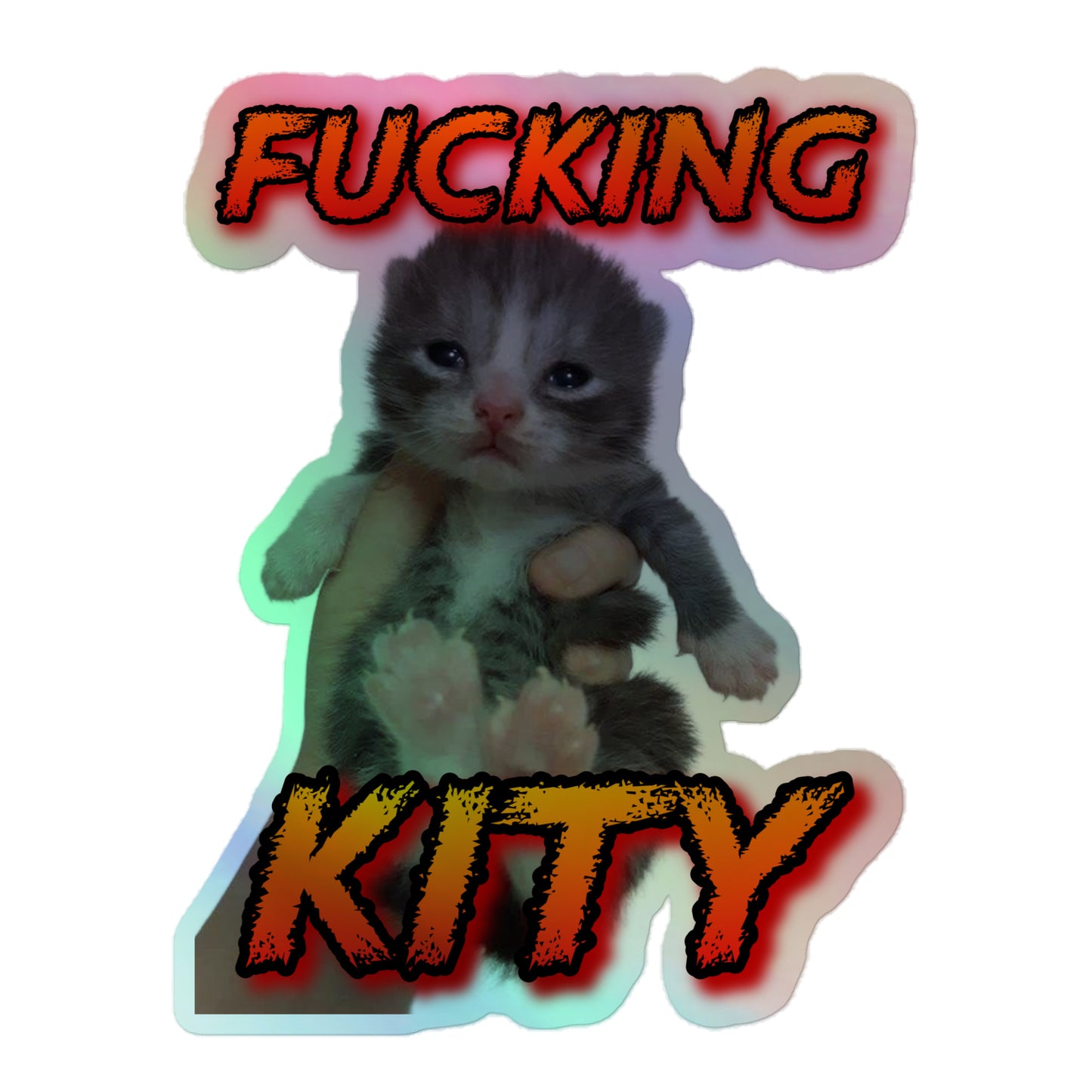 Kitty Holographic Sticker