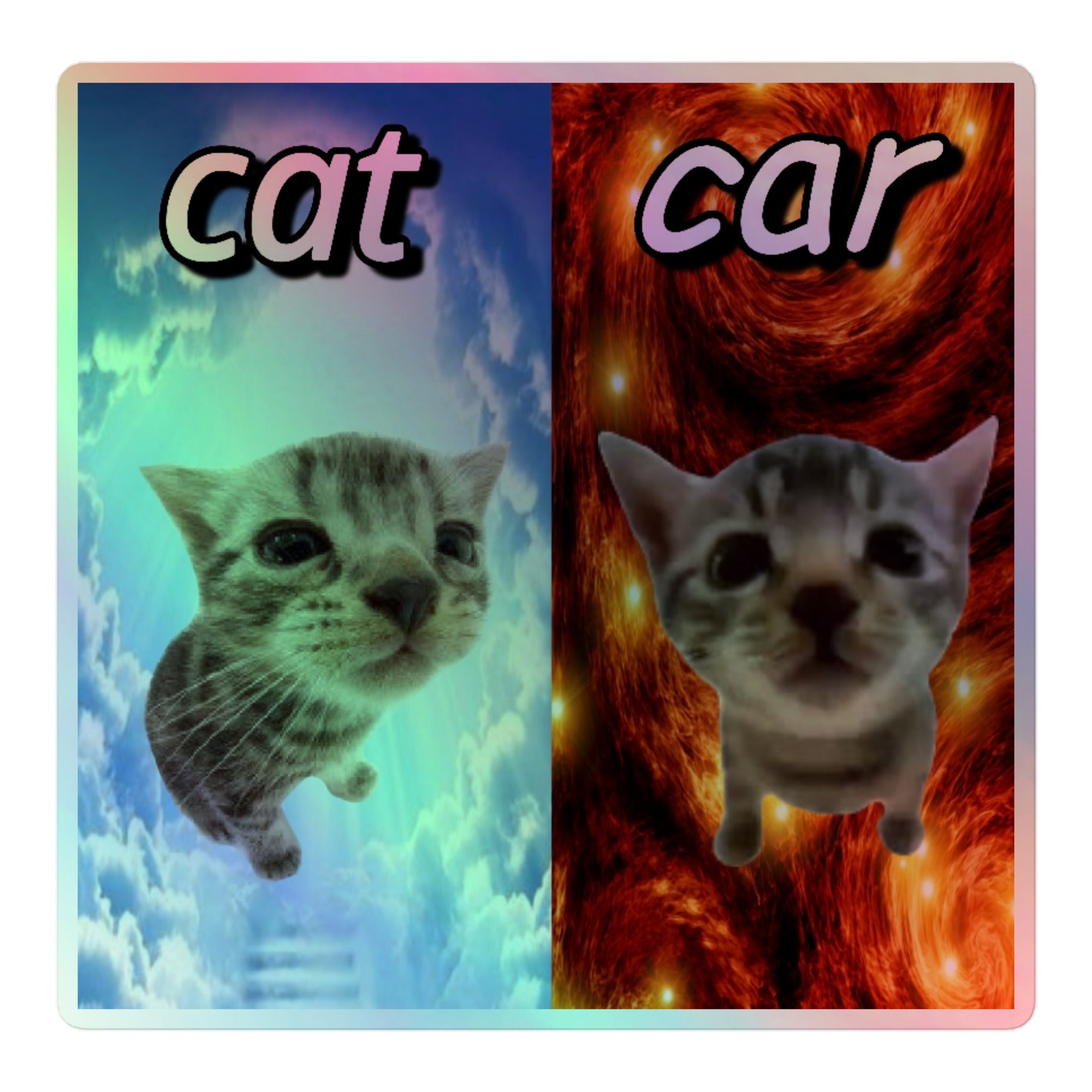 Cat vs Car Cringey Sticker – Cringey Tees