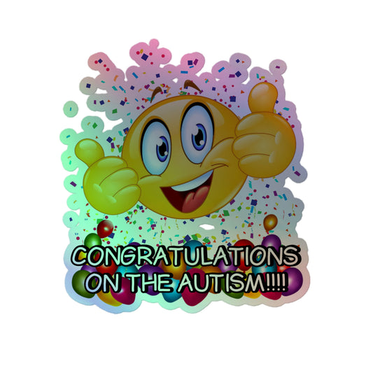 Congratulations on the Autism Sticker