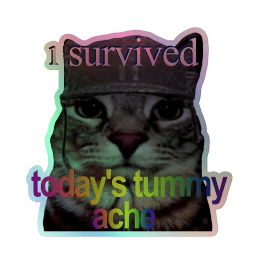 i survived todays tummy ache sticker