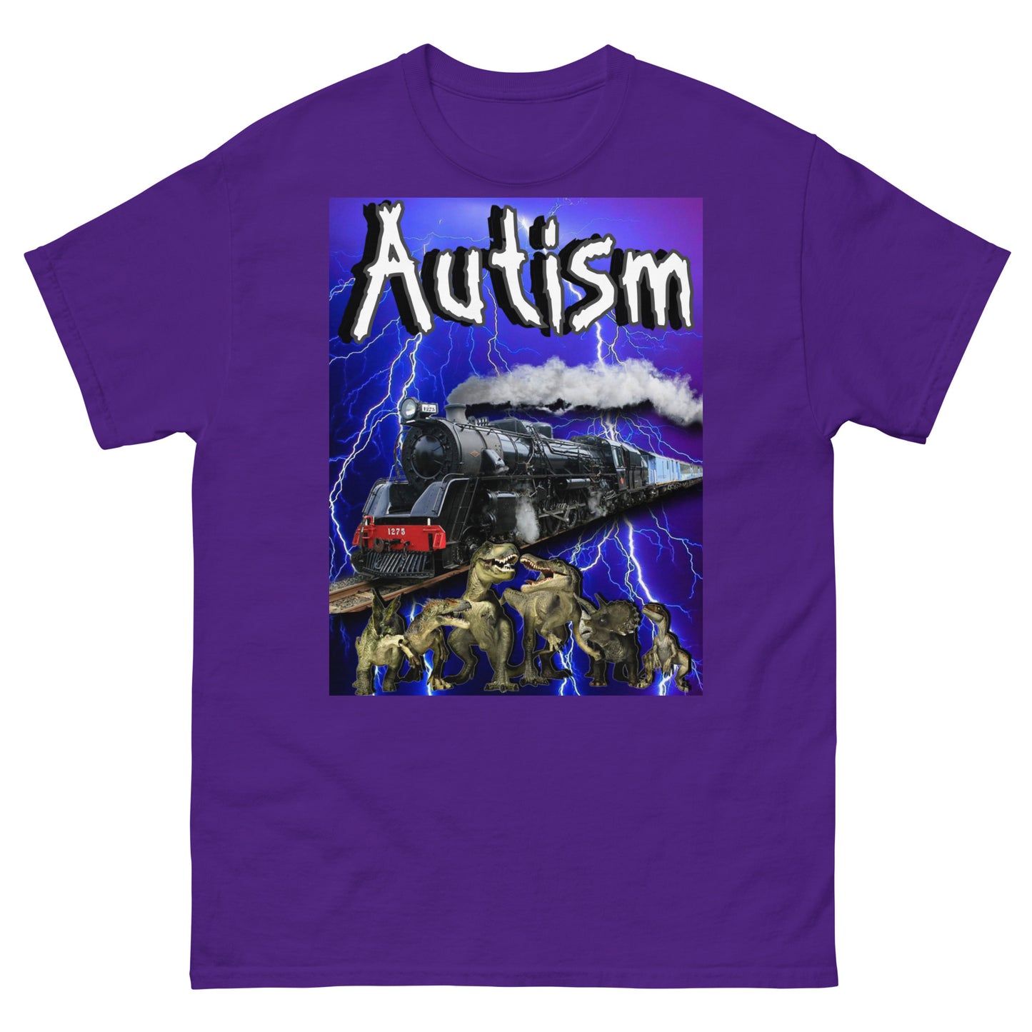 Autism Train & Dino Cringey Tee