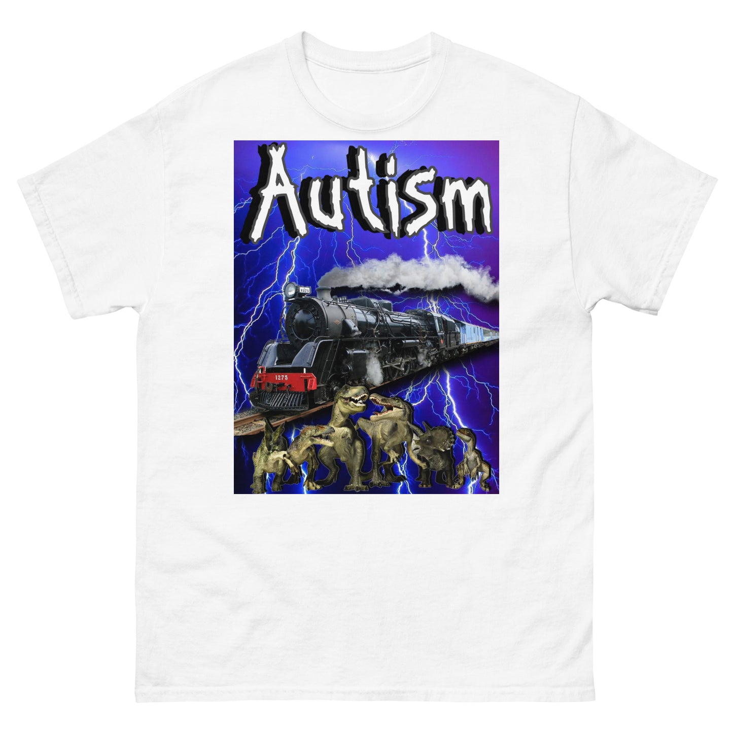 Autism Train & Dino Cringey Tee