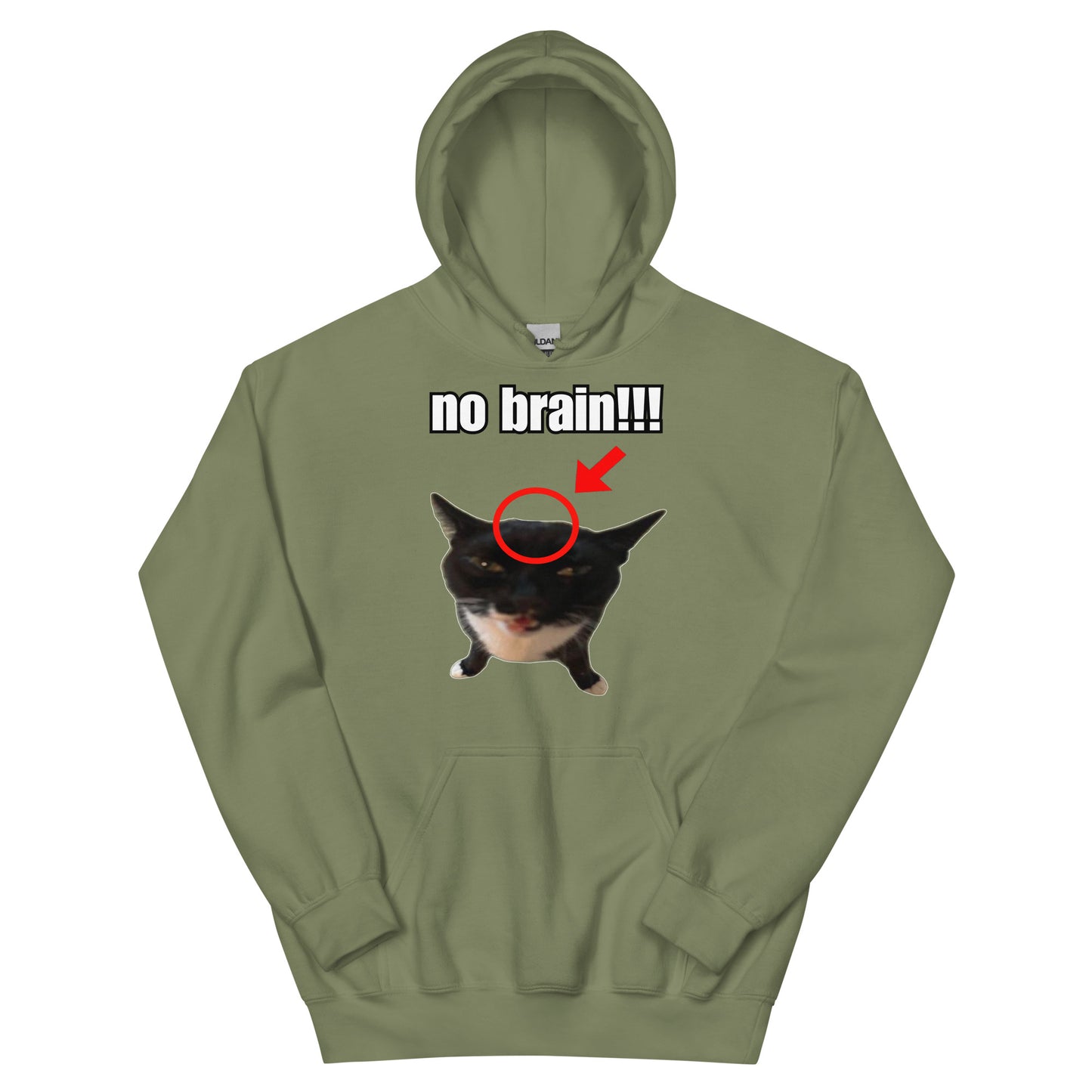 No brain cat Hoodie