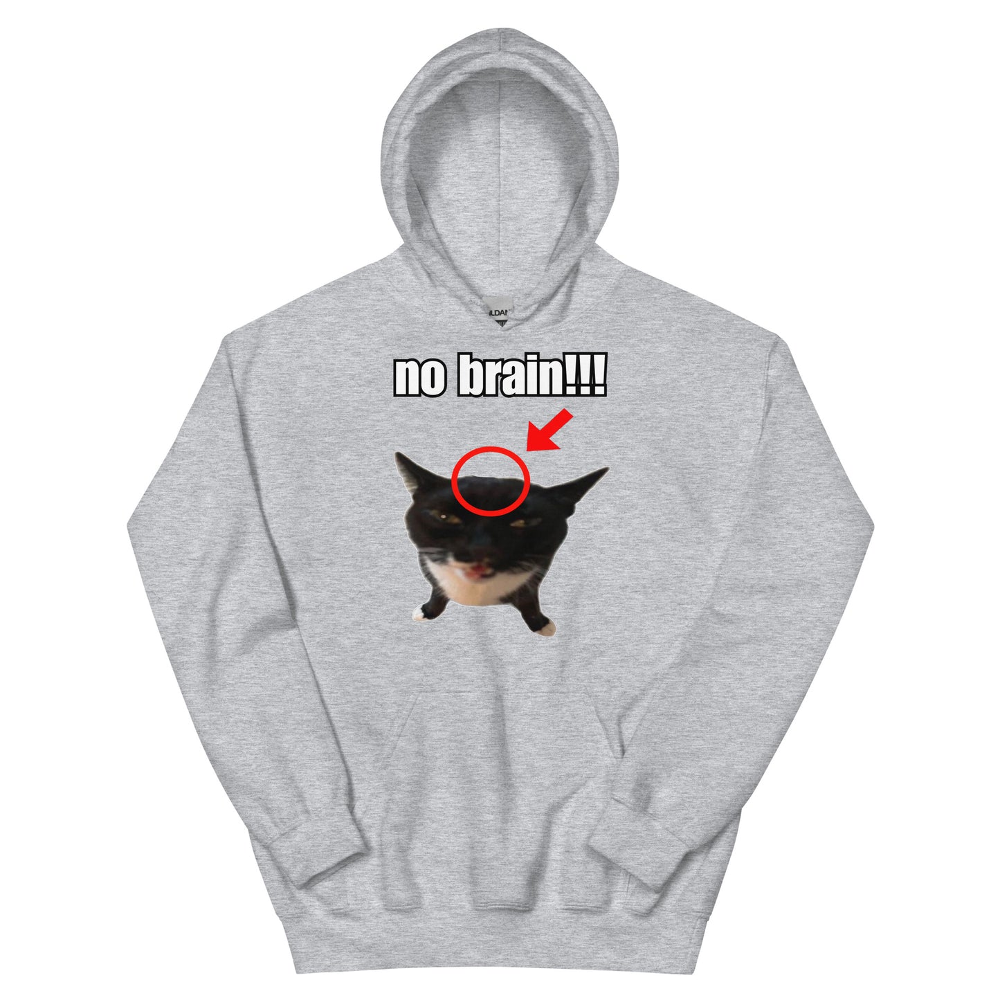 No brain cat Hoodie