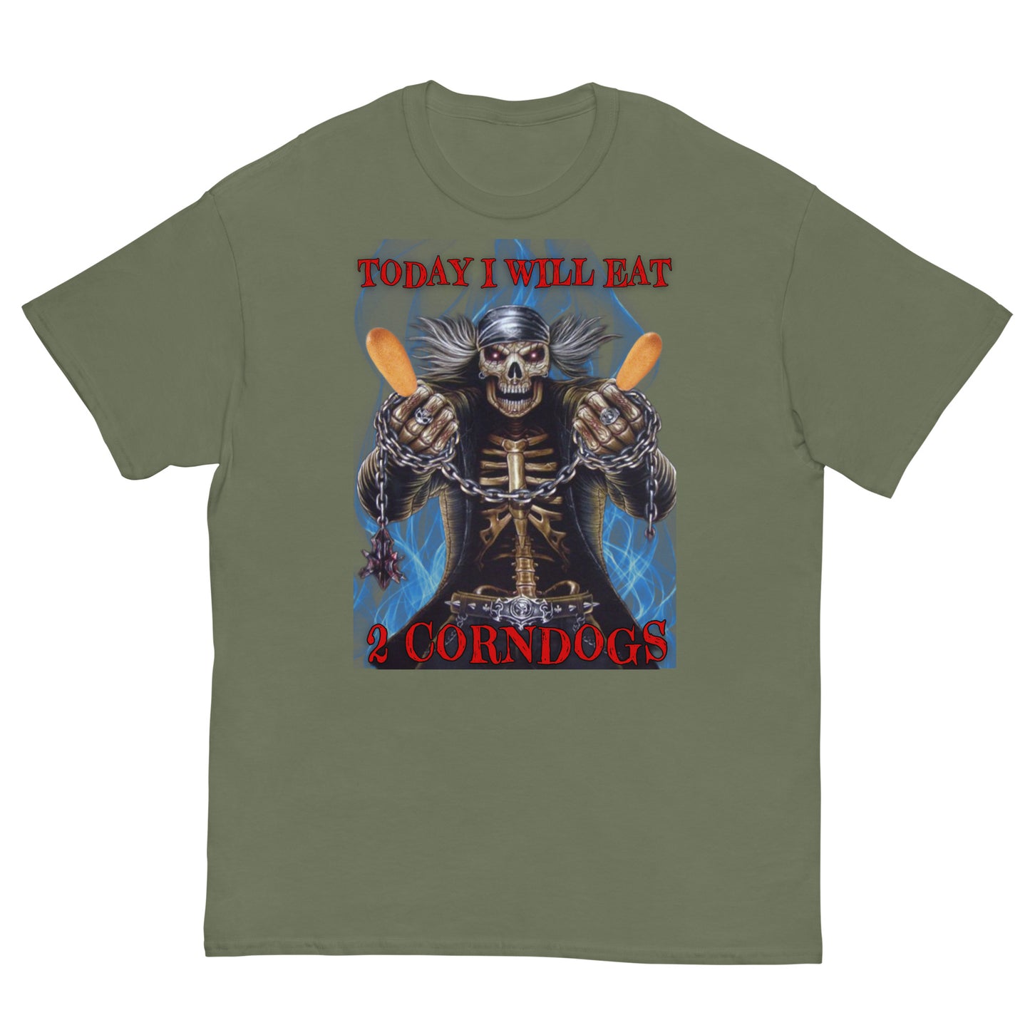 2 CORNDOGS Skeleton Cringey Tee