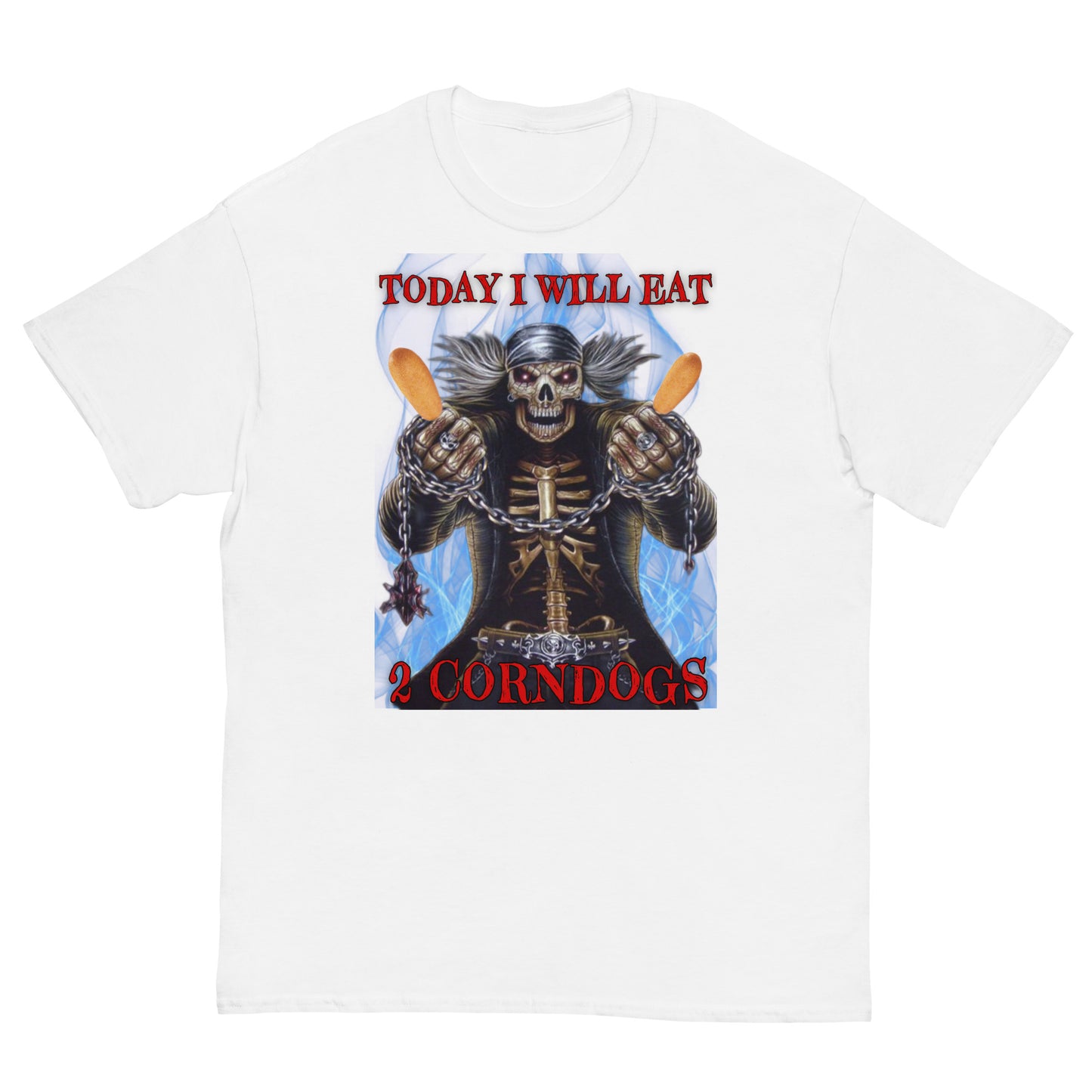 2 CORNDOGS Skeleton Cringey Tee