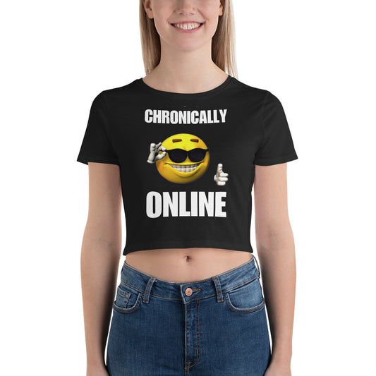 Chronically Online Cropped Cringey Tee